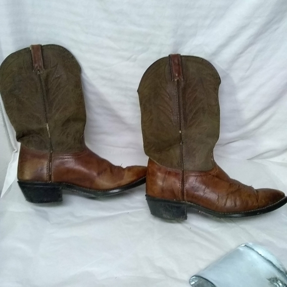 Durango Mens GOODYEAR Well Tan Brown Distress Leather Cowboy/Western Boots 9 EE - Picture 10 of 10